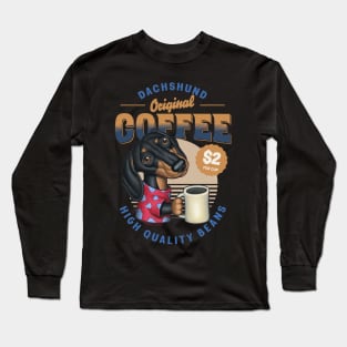 Doxie Funny cute Dachshund classic Coffee drinkers Long Sleeve T-Shirt